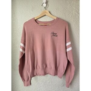 Guess Jeans Pink Long Sleeve Crewneck Sweater Size XL